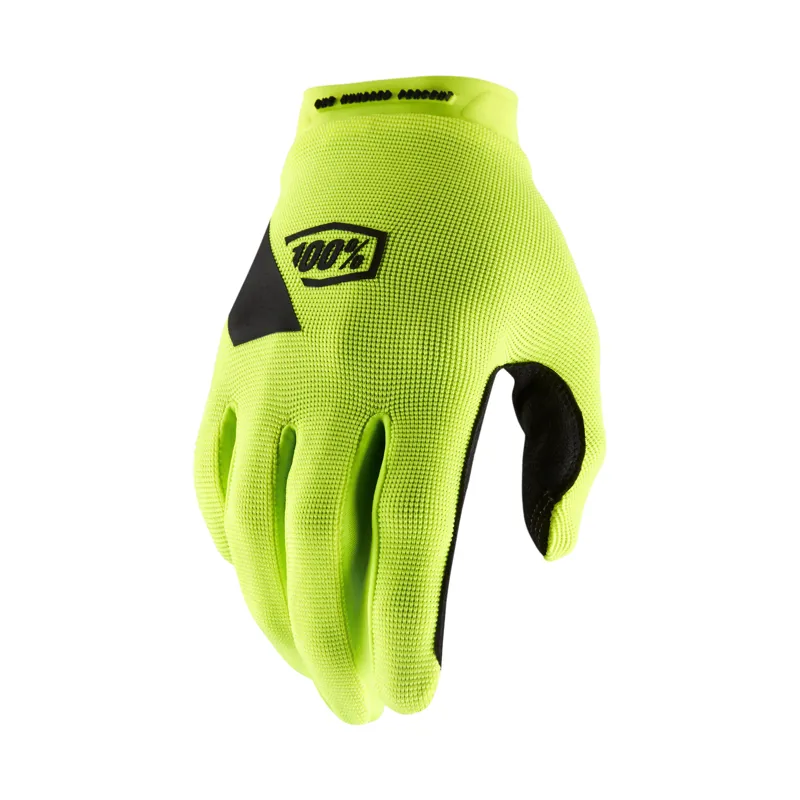 100% Ridecamp Women's Gloves In Fluo Yellow/Black 3 100% Ridecamp Women's Gloves In Fluo Yellow/Black