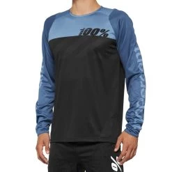 100% R-Core Long Sleeve Jersey In Black/White -Cycling Pro Shop 40005 00005 1