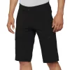 100% Ridecamp Shorts With Liner In Black -Cycling Pro Shop 40030 00000