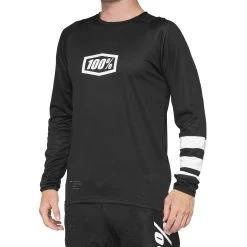 100% R-Core Long Sleeve Jersey In Black/Blue