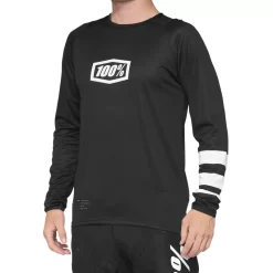 100% R-Core Long Sleeve Jersey In Black/Racer Red