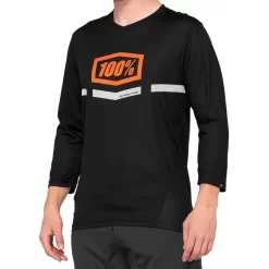 100% Airmatic 3/4 Sleeve Jersey In Black/Orange