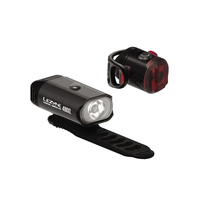 Lezyne LED Mini Drive 400XL / Femto USB Light Set In Black 3 Lezyne LED Mini Drive 400XL / Femto USB Light Set In Black