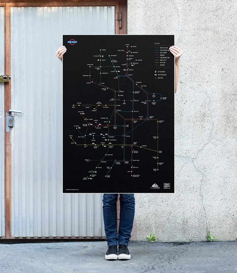 Cycling Pro Shop -Cycling Pro Shop A1 MTB Map of Britain Poster smallersize