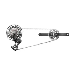 Sram Xxsl T-Type Eagle Transmission Powermeter Axs Groupset. Rd W/Battery/Charger/Cord Ec Pod Ult Pm Spider Xxsl Q174 55mm Chainline Dub W/Dm 34t Cr Cn 126l Cs Xs-1299 10-52t. 2023: 1