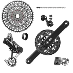 Sram Xx T-Type Eagle E-Mtb Brose Transmission Axs Groupset - Rd W/Battery/Charger/Cord Ec Pod Ult Fc Xx Brose Isis 165 W/Cap Cr T-Type 36tclip-On Guard Cn 126l Cs Xs-1297 10-52t - 2023