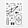 Trail Maps - The Build' Art Print Unframed 1 Trail Maps - The Build' Art Print Unframed -Cycling Pro Shop bike puzzle unframed white