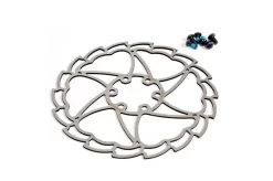 Fibrax Stainless Steel Wavy Rotors With Rotor Bolts Silver 180mm 1