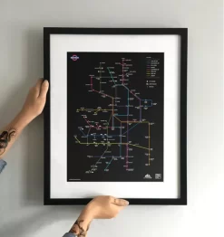 Trail Maps - Ride UK -Cycling Pro Shop mtb map of britain framed poster art20Medium