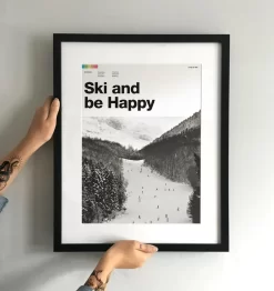 Trail Maps - Ski And Be Happy Unframed -Cycling Pro Shop ski and be happy framed